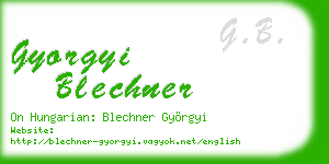 gyorgyi blechner business card